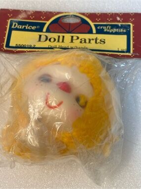 Darice Yellow-Haired Doll Head with Painted Face